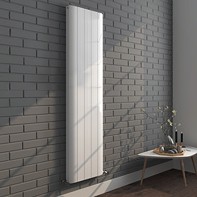 Nova White Vertical Double Panel Aluminium Radiator 1800 x 466mm (5 Section) Large Image