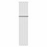 Nova White Vertical Single Panel Aluminium Radiator 1800 x 375mm (4 Section) with Rail