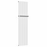 Nova White Vertical Single Panel Aluminium Radiator 1800 x 470mm (5 Section) with Rail