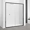 Novellini Zephyros 2P Sliding Shower Door 1460-1520mm (Clear Glass - Black Frame) Large Image