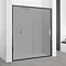 Novellini Zephyros 2P Sliding Shower Door 1460-1520mm (Smoked Glass - Black Frame) Large Image