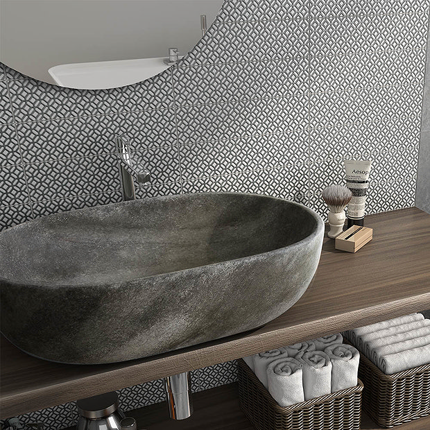 Novus Grey Decor Wall Tiles 75 x 300mm