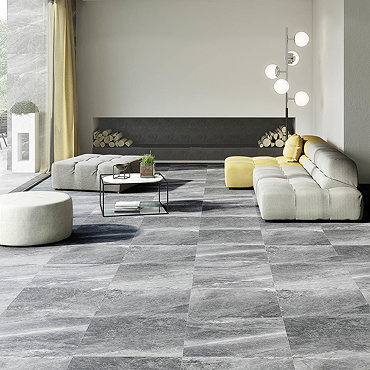 Novus Grey Stone Effect Wall and Floor Tiles - 600 x 600mm  Profile Large Image