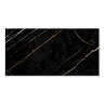 Nueva Large Format Gloss Black Marble Effect Wall & Floor Tiles - 600 x 1200mm