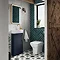 Arezzo 700 x 500mm Brushed Brass LED Touch Sensor Mirror + Anti-Fog  In Bathroom Large Image