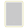 Arezzo 500 x 700mm Brushed Brass LED Mirror with Touch Sensor, Dimmer and Anti-Fog