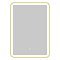 Arezzo 500 x 700mm Brushed Brass LED Mirror with Touch Sensor, Dimmer and Anti-Fog