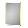 Arezzo 700 x 500mm Brushed Brass Framed Touch Sensor Mirror + Anti-Fog
