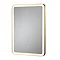 Arezzo 700 x 500mm Brushed Brass Framed Touch Sensor Mirror + Anti-Fog