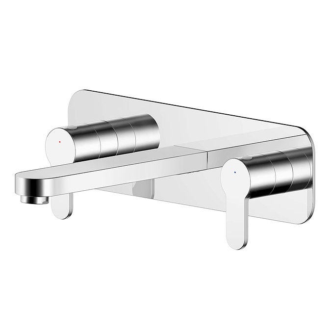 Nuie Arvan 3TH Wall Mounted Basin Mixer - ARV350 Large Image