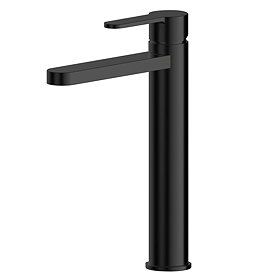 Turin Round Black High Rise Mono Basin Mixer Large Image