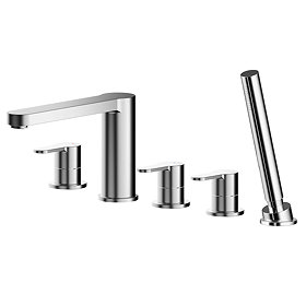 Nuie Arvan Deck Mounted 5TH Bath Shower Mixer - ARV314 Large Image