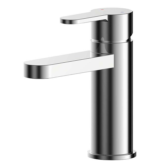 Nuie Arvan Mini Mono Basin Mixer with Push Button Waste - ARV315 Large Image