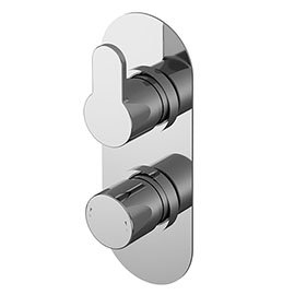 Nuie Arvan Twin Concealed Thermostatic Shower Valve with Diverter - ARVTW02 Medium Image