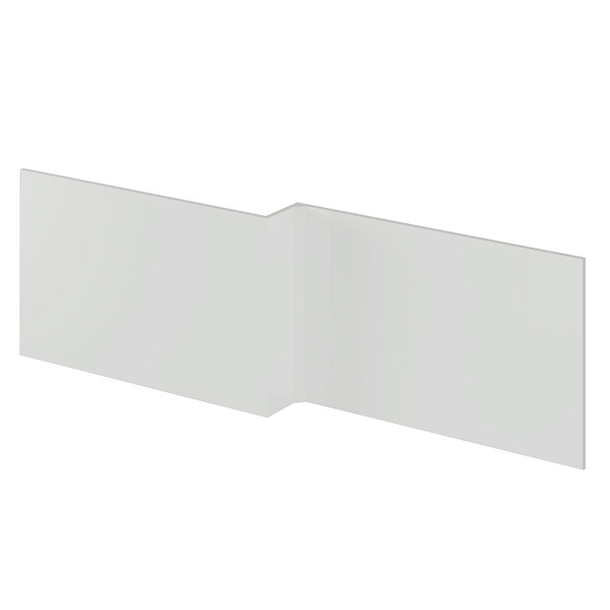 Nuie Athena 1700 Grey Mist L-Shaped Front Bath Panel Large Image