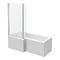 Nuie Athena Grey Mist Shower Bath - 1700mm L Shaped Inc. Screen + Panel Large Image