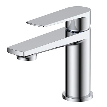 Nuie Bailey Mono Basin Mixer with Push Button Waste - BAI305  Profile Large Image