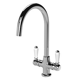 Nuie Cruciform Traditional Mono Kitchen Sink Mixer Tap - Chrome