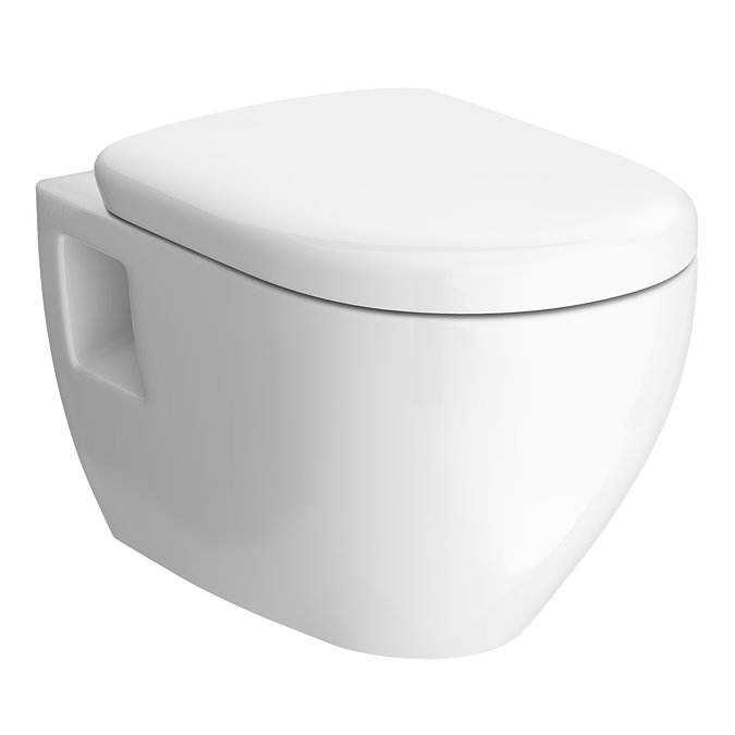 Nuie D Shaped Wall Hung Pan with Soft Close Seat - NCH900C Large Image