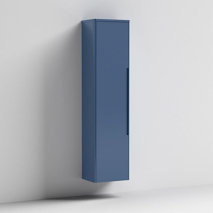 Nuie Elbe Satin Blue Wall Hung Tall Unit - PAR362  Profile Large Image