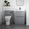 Nuie Elbe Satin Grey 550mm WC Unit - PAR241  Feature Large Image