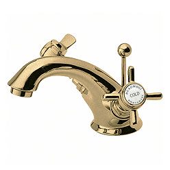 Nuie Luxury Beaumont Mono Basin Mixer with Pop Up Waste - Brushed Brass