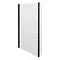 Turin Matt Black L-Shape Bath Screen Profile Large Image