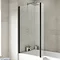 Turin Matt Black L-Shape Bath Screen Large Image