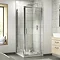 Nuie Pacific 760 x 760mm Pivot Door Shower Enclosure + Pearlstone Tray Large Image