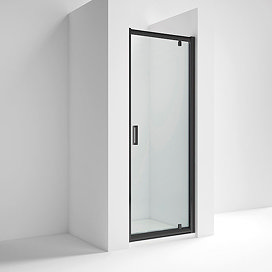 Nuie Pacific Black Profile Pivot Shower Door Large Image
