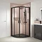 Nuie Pacific Black Profile Quadrant Shower Enclosure Large Image