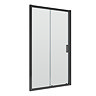 Nuie Pacific Black Profile Sliding Shower Door  Profile Large Image