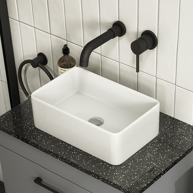 Nuie Rectangular 360 x 230mm Ceramic Counter Top Basin 0TH - NBV179  Feature Large Image