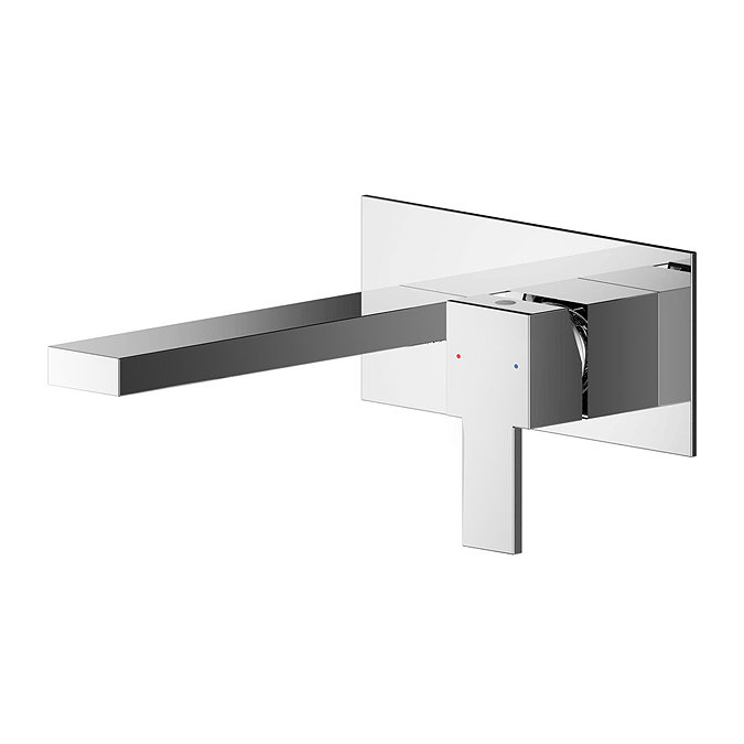Nuie Sanford Chrome 2TH Wall Mounted Basin Mixer - SAN328 Large Image