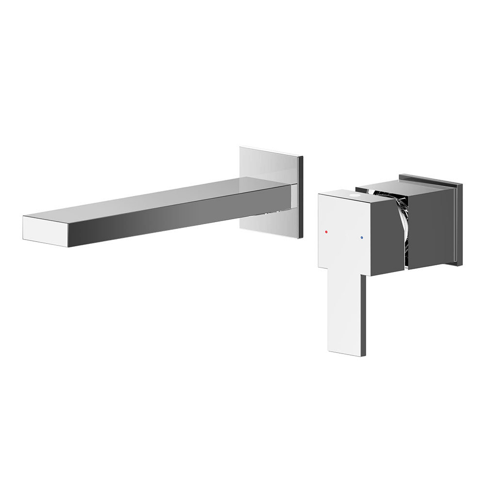 Nuie Sanford Chrome 2TH Wall Mounted Basin Mixer - SAN381