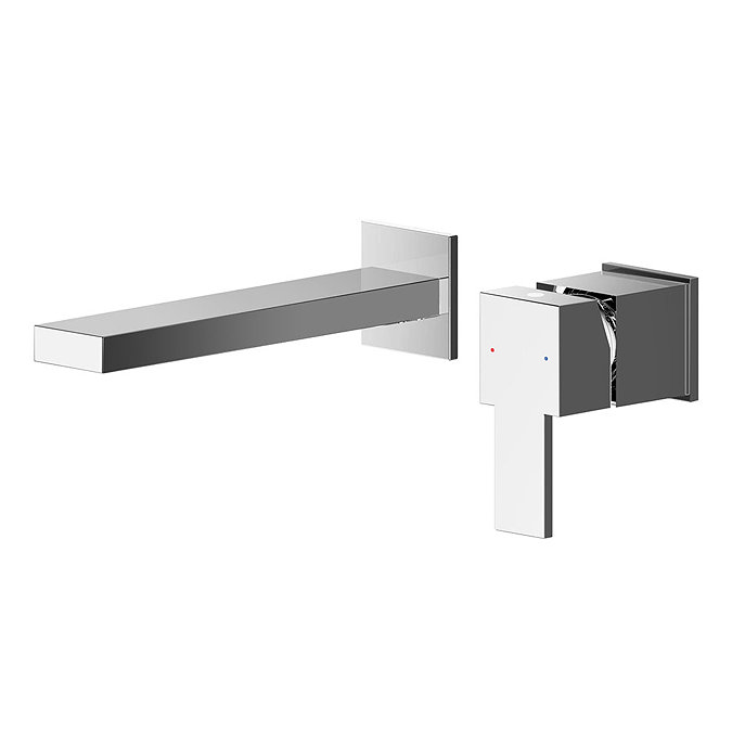 Nuie Sanford Chrome 2TH Wall Mounted Basin Mixer - SAN381 Large Image