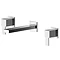 Nuie Sanford Chrome 3TH Wall Mounted Basin Mixer - SAN317 Large Image