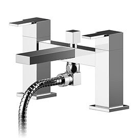 Nuie Sanford Chrome Bath Shower Mixer + Shower Kit - SAN304 Medium Image