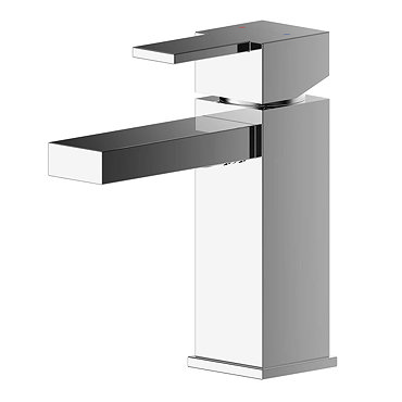 Nuie Sanford Chrome Mono Basin Mixer with Push Button Waste - SAN305  Profile Large Image