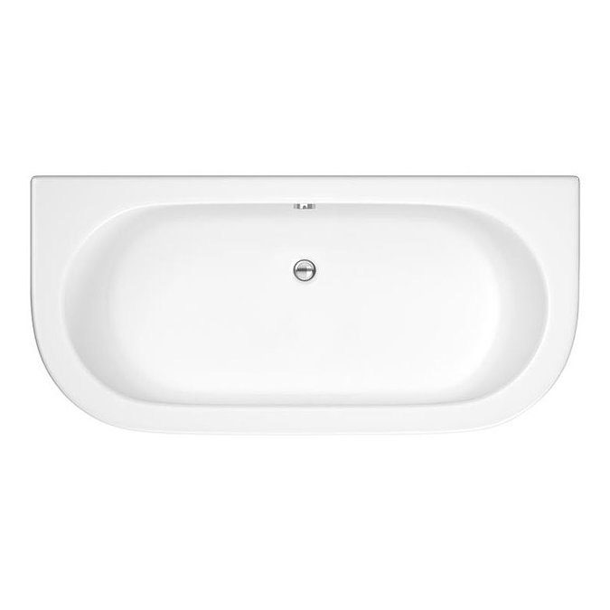 Nuie Shingle 1700mm Double Ended Back To Wall Bath - BSG003  Profile Large Image