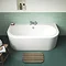 Nuie Shingle 1700mm Double Ended Back To Wall Bath - BSG003 Large Image