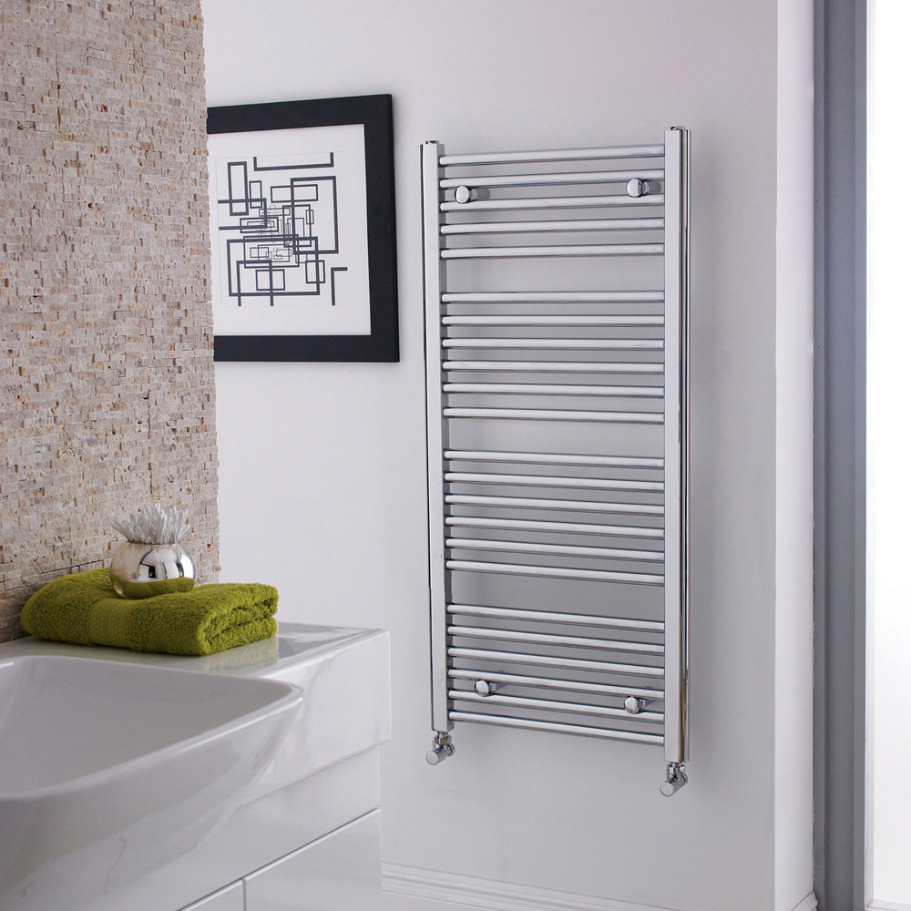 Nuie Straight Ladder Heated Towel Rail 1100 x 500mm - Chrome - HK382 ...