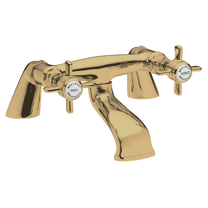 Nuie Traditional Beaumont Bath Filler - Brushed Brass