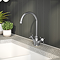 Nuie Traditional Crosshead Mono Kitchen Sink Mixer Tap - Brushed Nickel - KB603