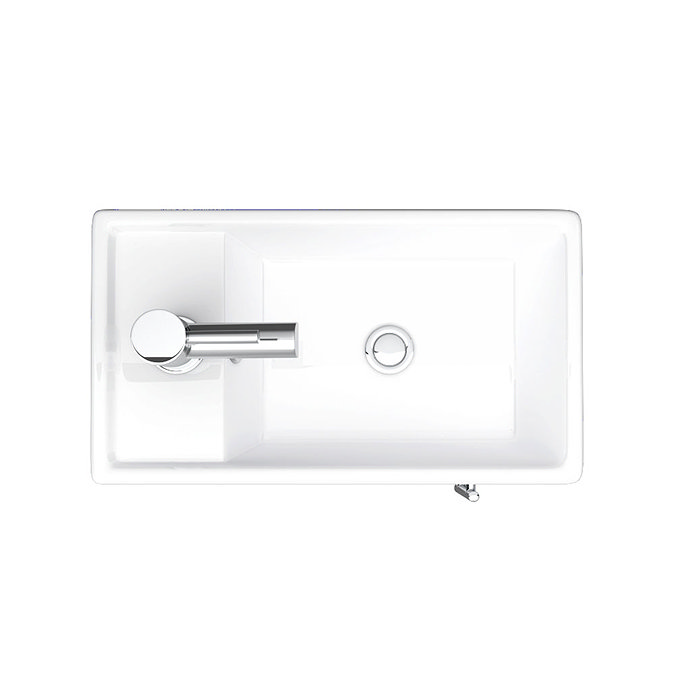 Nuie Vault 400mm Grey Mist Compact Wall Hung Vanity Basin Unit Feature Large Image