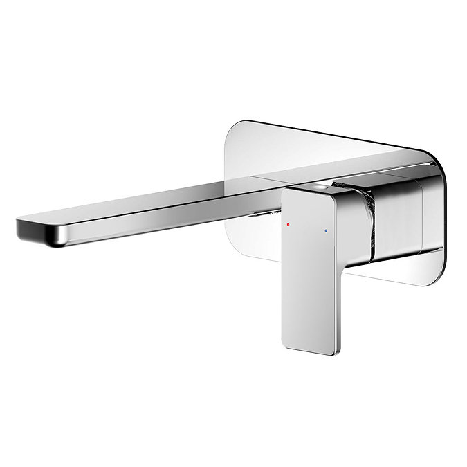Nuie Windon Chrome 2TH Wall Mounted Basin Mixer - WIN328 Large Image