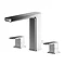 Nuie Windon Chrome 3TH Basin Mixer with Pop-up Waste - WIN337 Large Image
