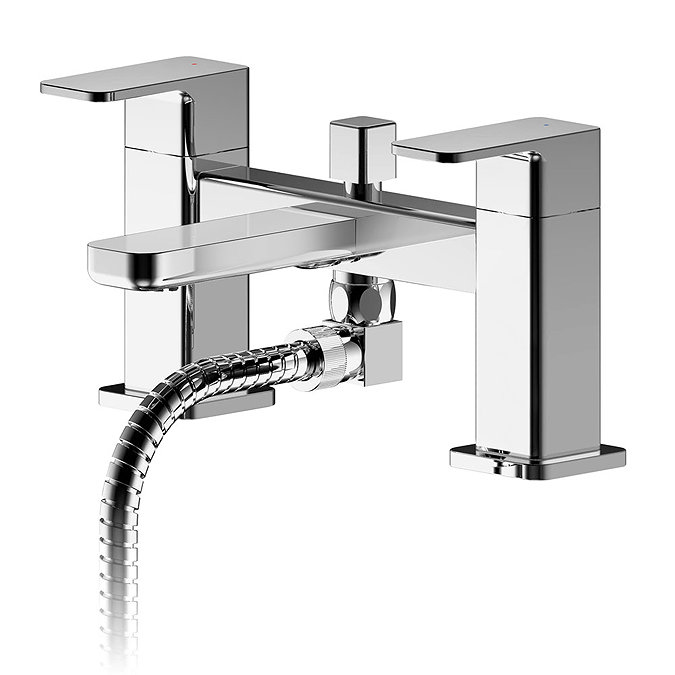 Nuie Windon Chrome Bath Shower Mixer + Shower Kit - WIN304 Large Image