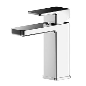 Nuie Windon Chrome Mini Mono Basin Mixer with Push Button Waste - WIN315 Large Image