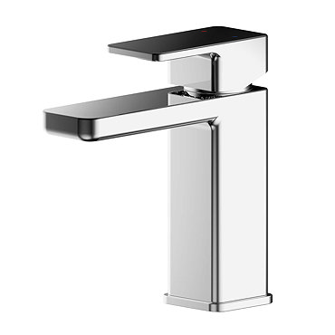 Nuie Windon Chrome Mono Basin Mixer with Push Button Waste - WIN305  Profile Large Image